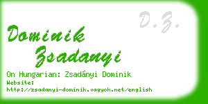 dominik zsadanyi business card