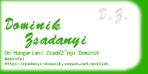 dominik zsadanyi business card